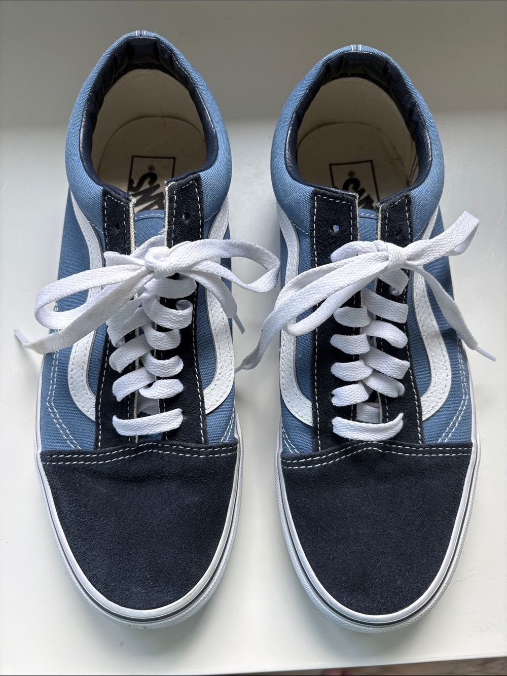 Vans Old Skool Sneakers in Navy and Light Blue